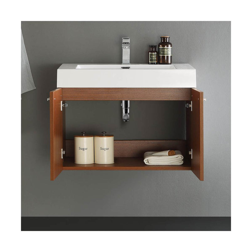 Vista 29" Wall Mounted Single Basin Vanity Set with Cabinet and Stone Vanity Top - image 16