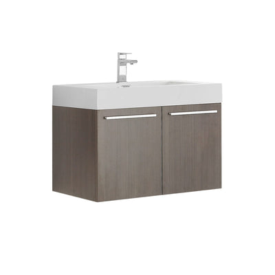 Vista 29" Wall Mounted Single Basin Vanity Set with Cabinet and Stone Vanity Top - image 1