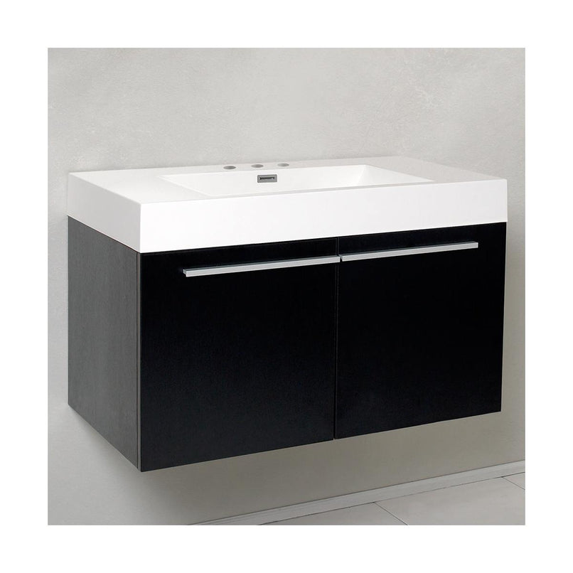 Vista 36" Wall Mounted Single Basin Vanity Set with Cabinet and Acrylic Vanity Top - image 2