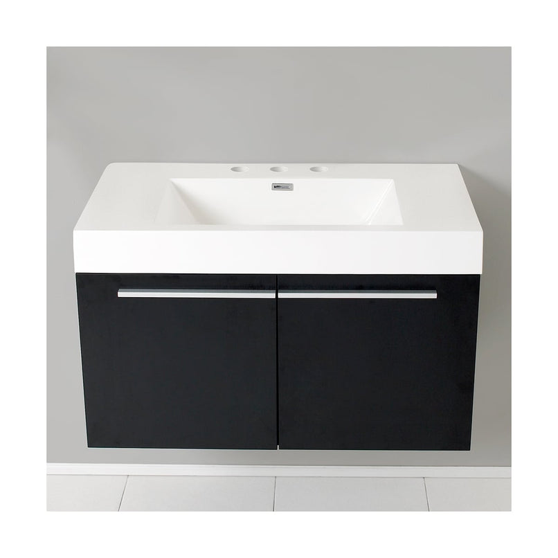 Vista 36" Wall Mounted Single Basin Vanity Set with Cabinet and Acrylic Vanity Top - image 6
