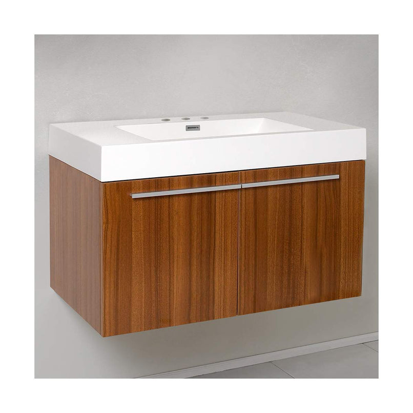 Vista 36" Wall Mounted Single Basin Vanity Set with Cabinet and Acrylic Vanity Top - image 4