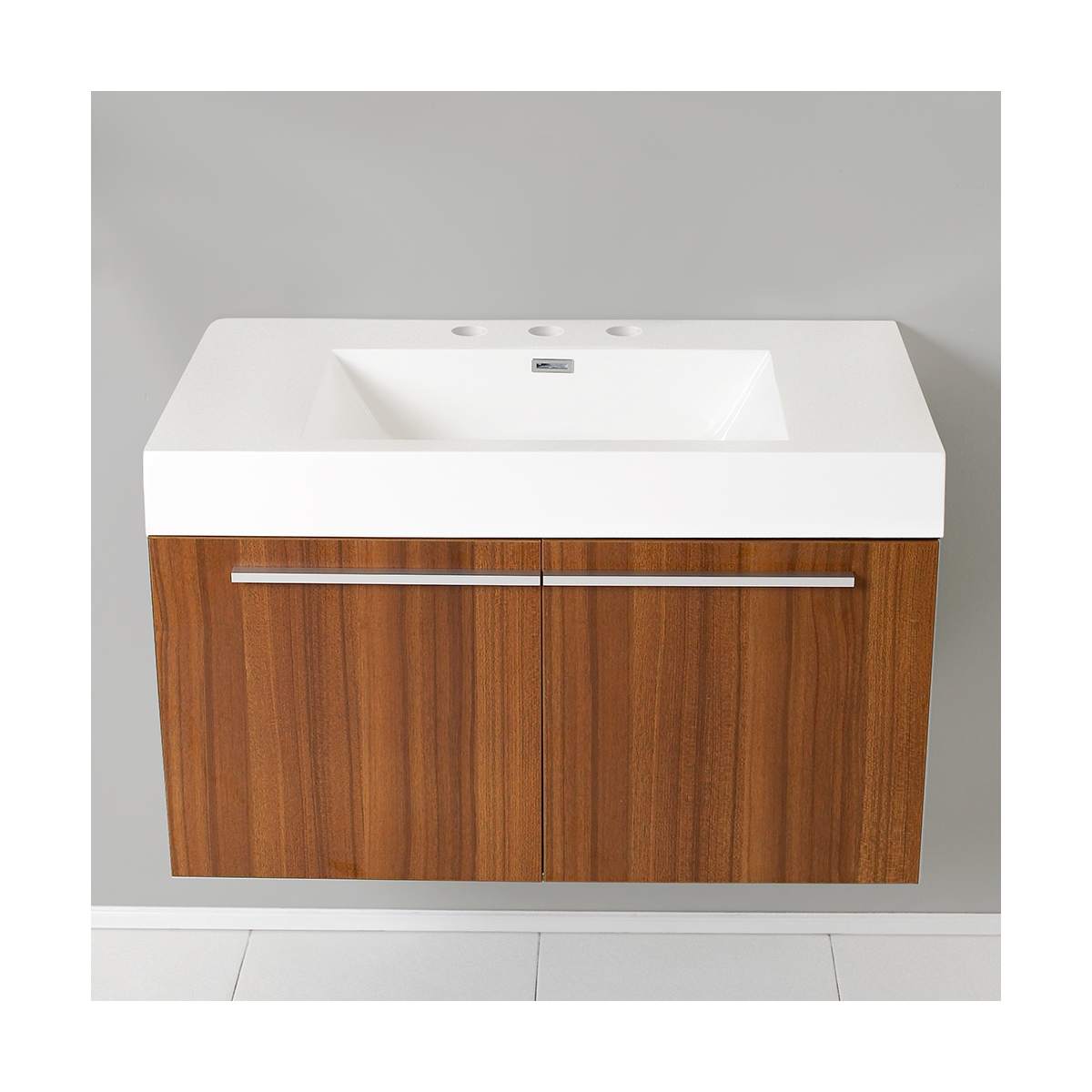 Vista 36" Wall Mounted Single Basin Vanity Set with Cabinet and Acrylic Vanity Top