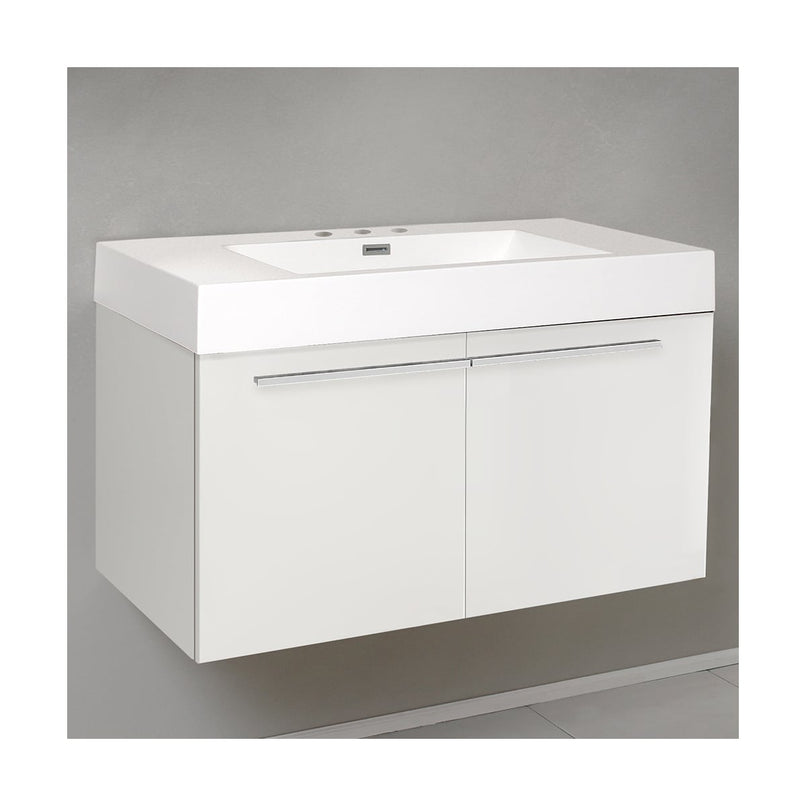 Vista 36" Wall Mounted Single Basin Vanity Set with Cabinet and Acrylic Vanity Top - image 5