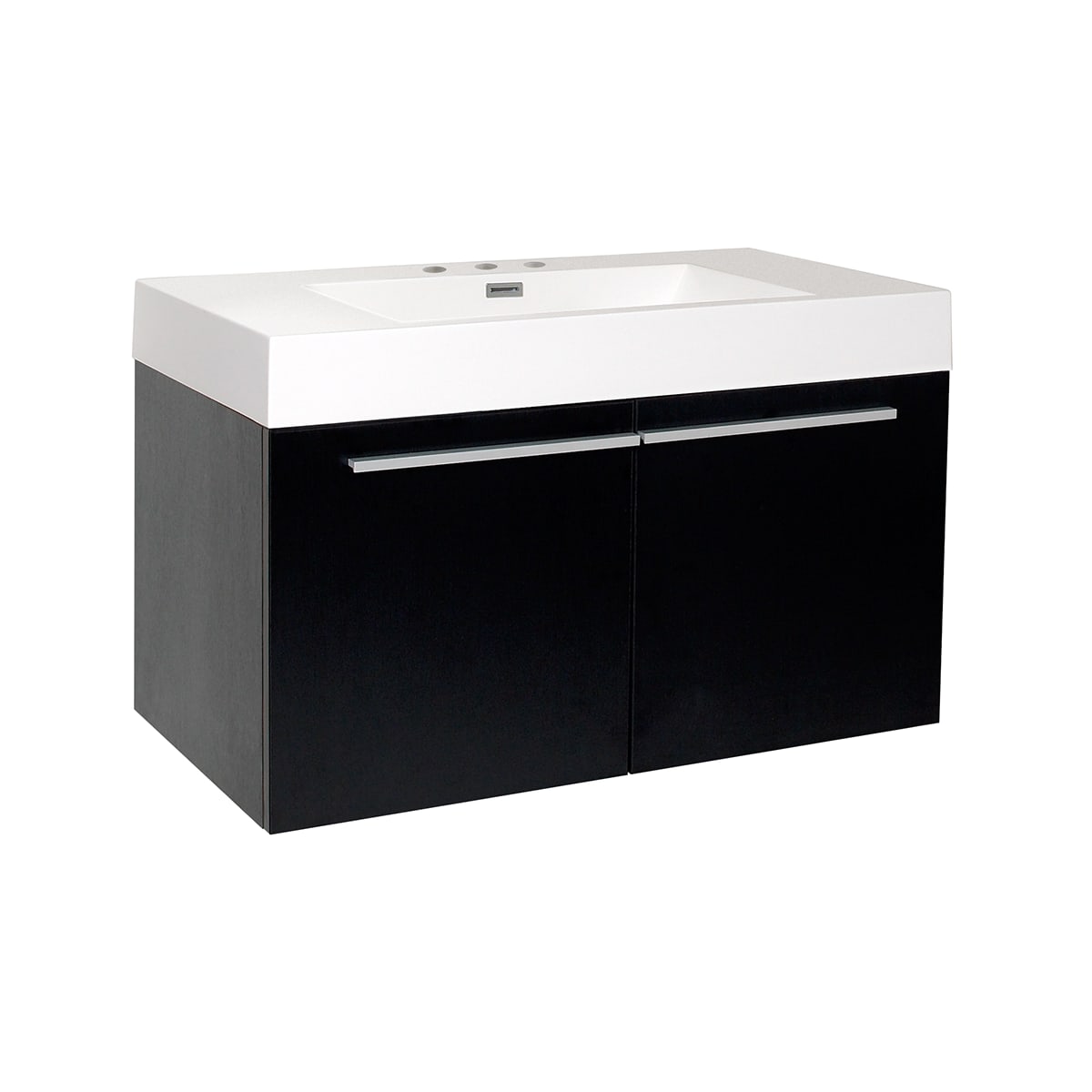 Vista 36" Wall Mounted Single Basin Vanity Set with Cabinet and Acrylic Vanity Top - image 1