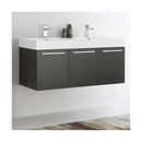 Vista 47" Wall Mounted Double Basin Vanity Set with Cabinet and Stone Vanity Top - image 2