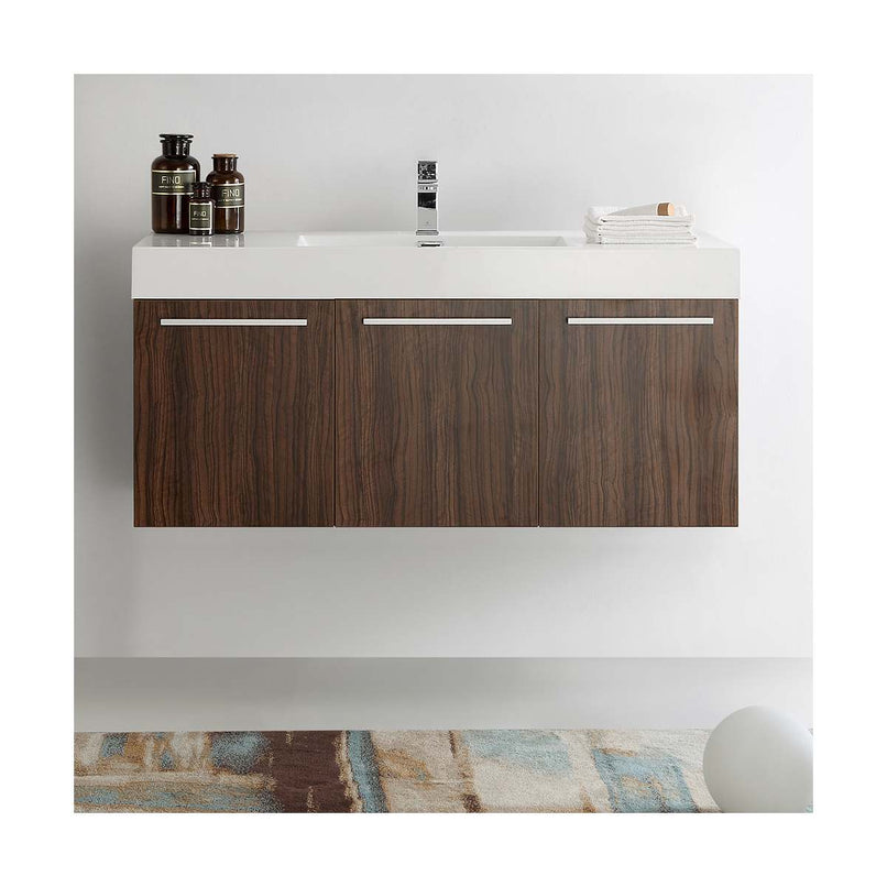 Vista 47" Wall Mounted Double Basin Vanity Set with Cabinet and Stone Vanity Top - image 11