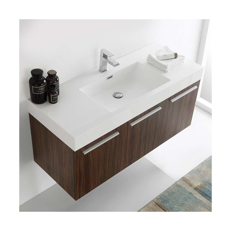Vista 47" Wall Mounted Double Basin Vanity Set with Cabinet and Stone Vanity Top - image 13