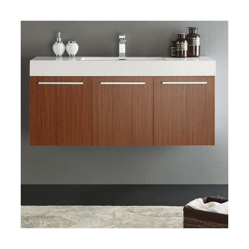 Vista 47" Wall Mounted Double Basin Vanity Set with Cabinet and Stone Vanity Top - image 15