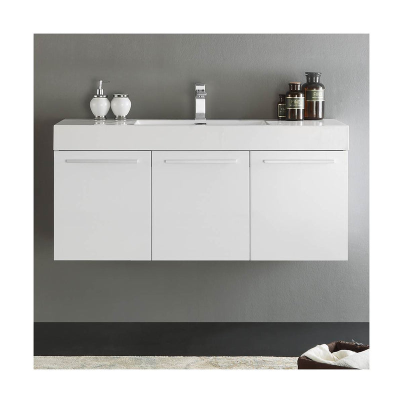 Vista 47" Wall Mounted Double Basin Vanity Set with Cabinet and Stone Vanity Top - image 19