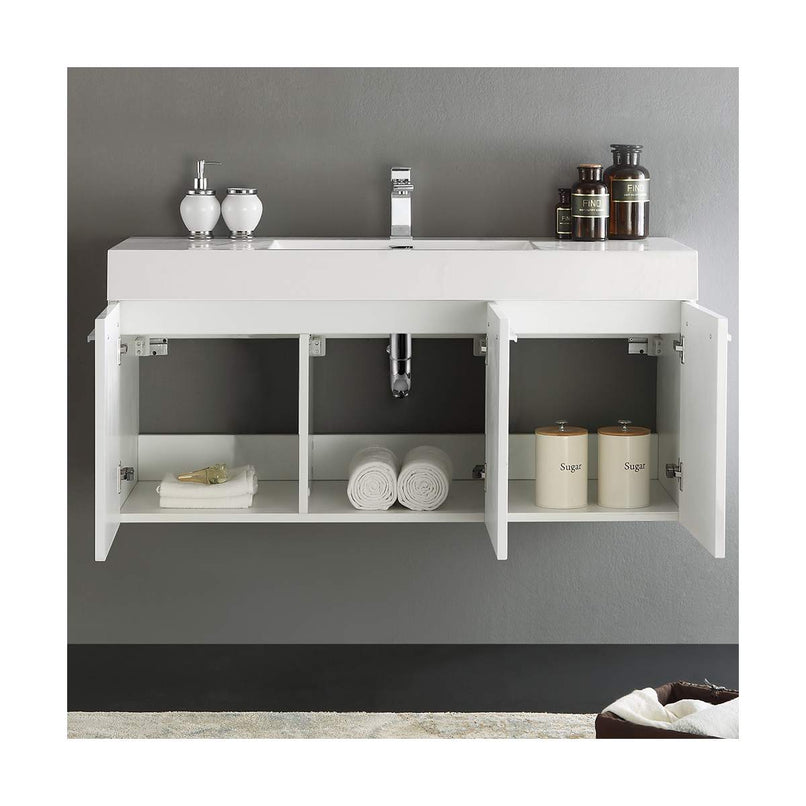 Vista 47" Wall Mounted Double Basin Vanity Set with Cabinet and Stone Vanity Top - image 20