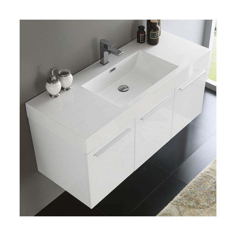 Vista 47" Wall Mounted Double Basin Vanity Set with Cabinet and Stone Vanity Top - image 21