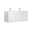 Vista 47" Wall Mounted Double Basin Vanity Set with Cabinet and Stone Vanity Top - image 1