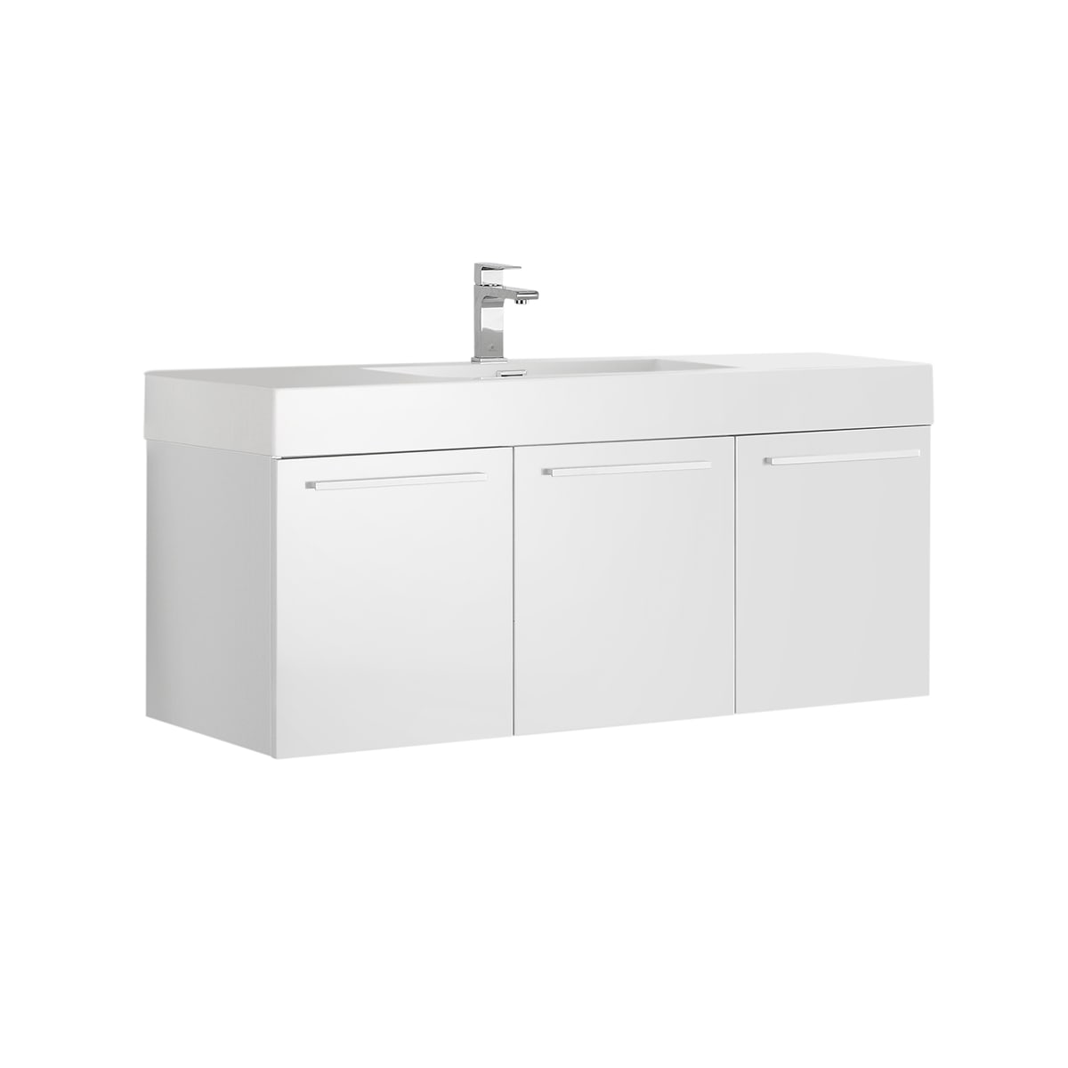 Vista 47" Wall Mounted Double Basin Vanity Set with Cabinet and Stone Vanity Top