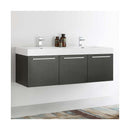 Vista 59" Wall Mounted Double Basin Vanity Set with Cabinet and Stone Vanity Top - image 2