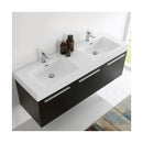 Vista 59" Wall Mounted Double Basin Vanity Set with Cabinet and Stone Vanity Top - image 5