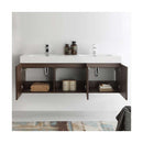 Vista 59" Wall Mounted Double Basin Vanity Set with Cabinet and Stone Vanity Top - image 12