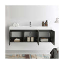 Vista 59" Wall Mounted Double Basin Vanity Set with Cabinet and Stone Vanity Top - image 4