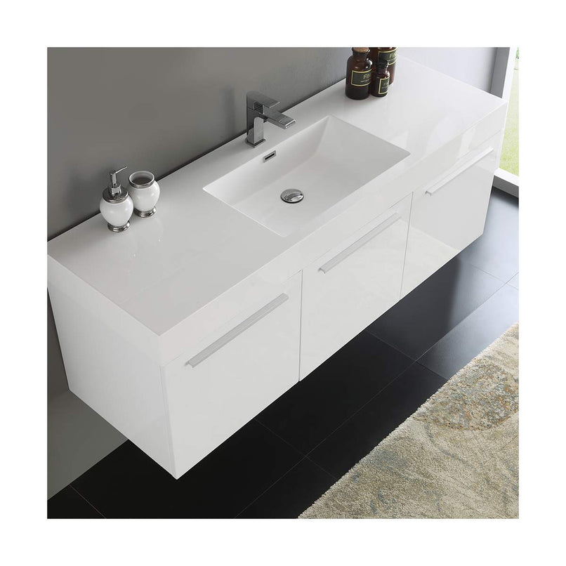 Vista 59" Wall Mounted Double Basin Vanity Set with Cabinet and Stone Vanity Top - image 21