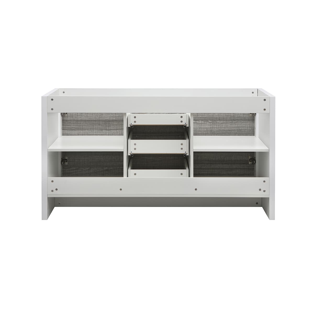 Allier Rio 60" Double Free Standing Vanity Cabinet Only - Less Vanity Top