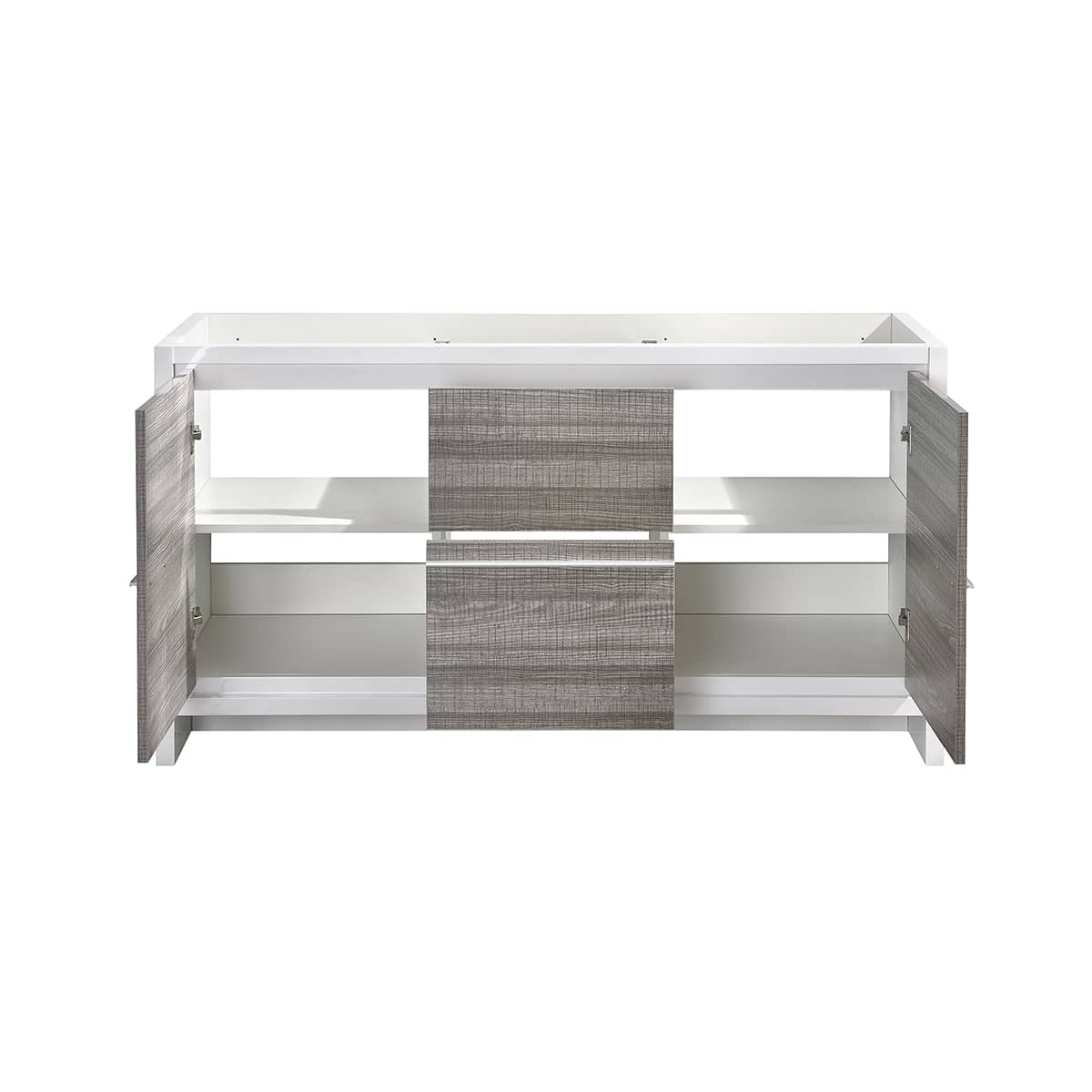 Allier Rio 60" Double Free Standing Vanity Cabinet Only - Less Vanity Top
