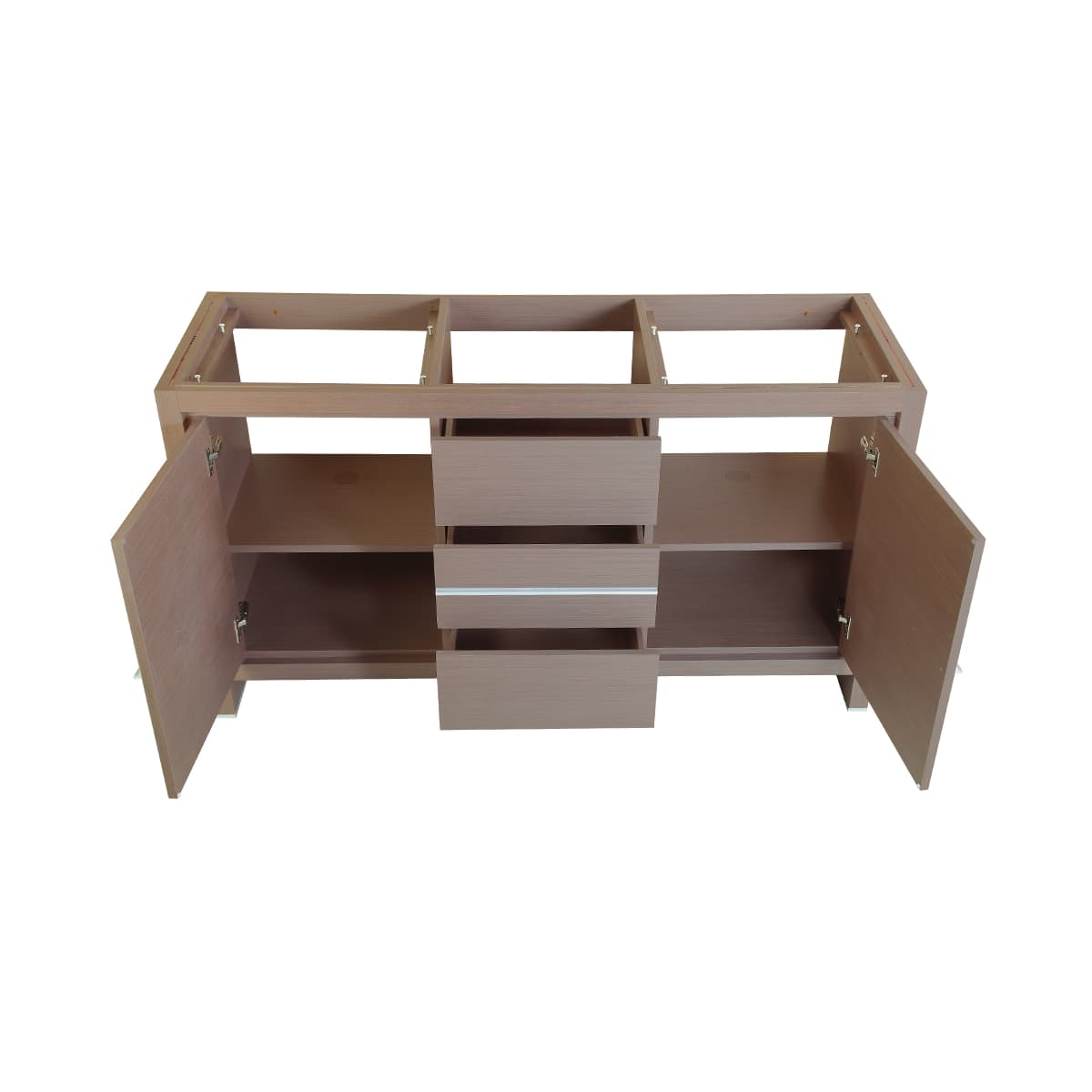 Allier Rio 60" Double Free Standing Vanity Cabinet Only - Less Vanity Top