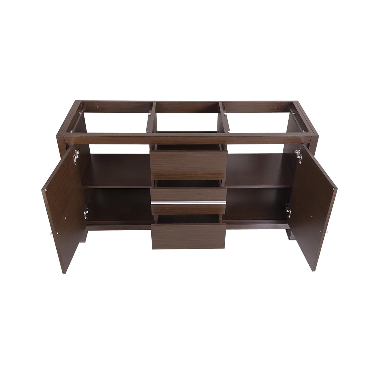 Allier Rio 60" Double Free Standing Vanity Cabinet Only - Less Vanity Top