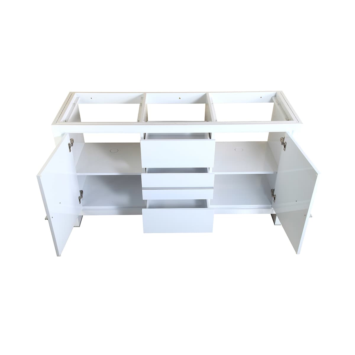 Allier Rio 60" Double Free Standing Vanity Cabinet Only - Less Vanity Top