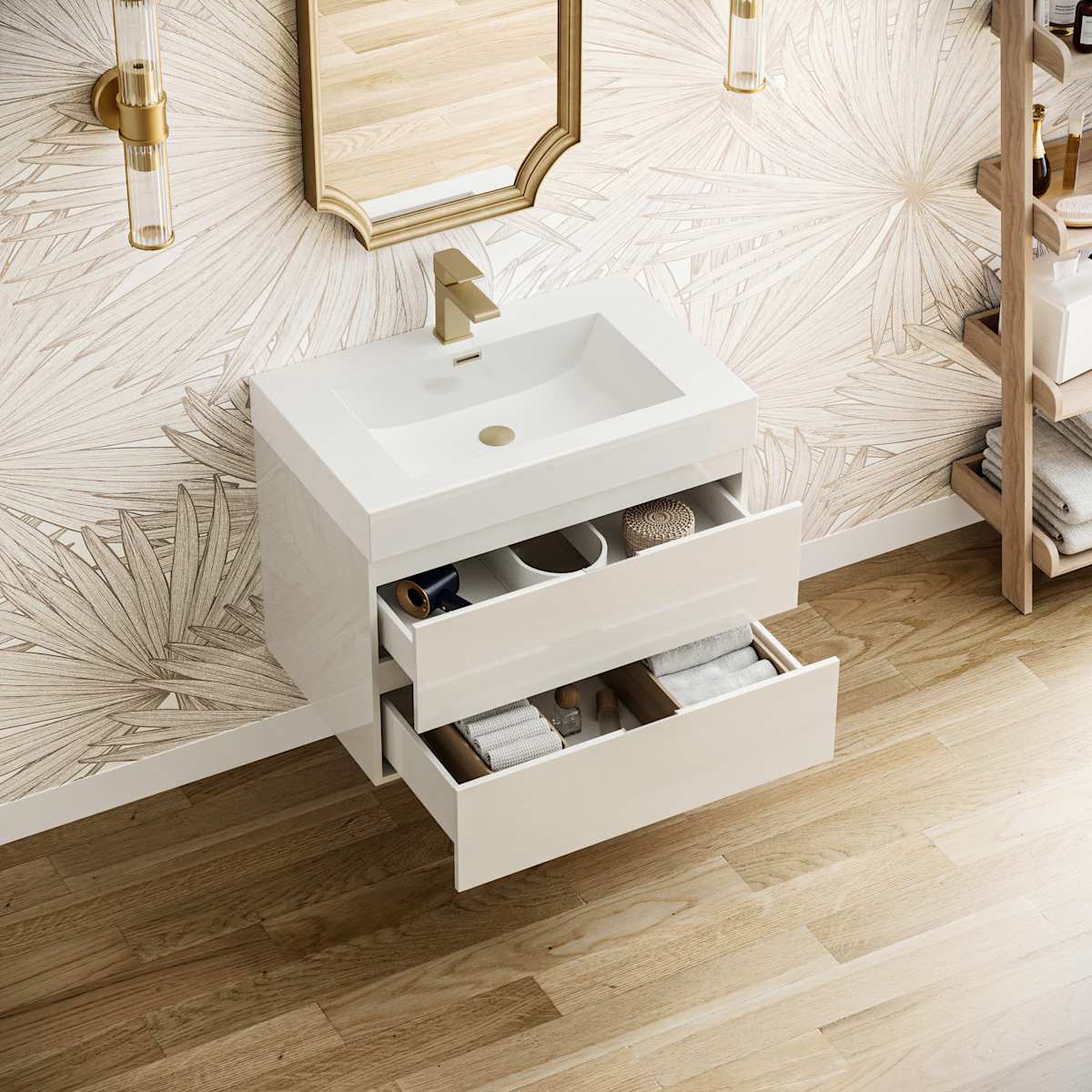 Valencia 30" Wall Mounted Single Basin Vanity Set with Cabinet and Acrylic Vanity Top - image 16