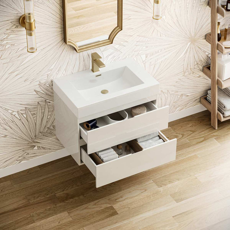 Valencia 30" Wall Mounted Single Basin Vanity Set with Cabinet and Acrylic Vanity Top - image 16