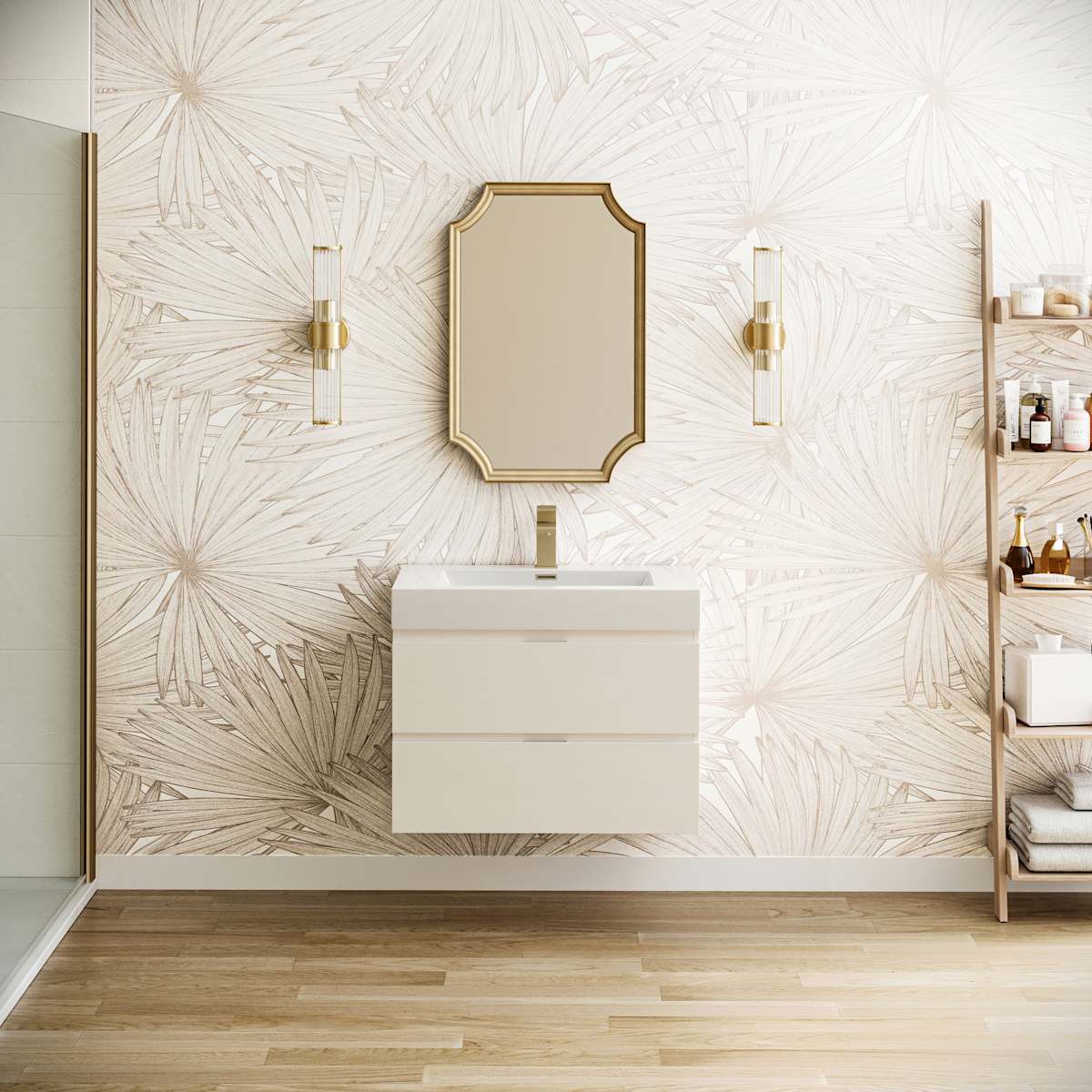 Valencia 30" Wall Mounted Single Basin Vanity Set with Cabinet and Acrylic Vanity Top