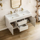 Valencia 48" Wall Mounted Double Basin Vanity Set with Cabinet and Acrylic Vanity Top - image 3