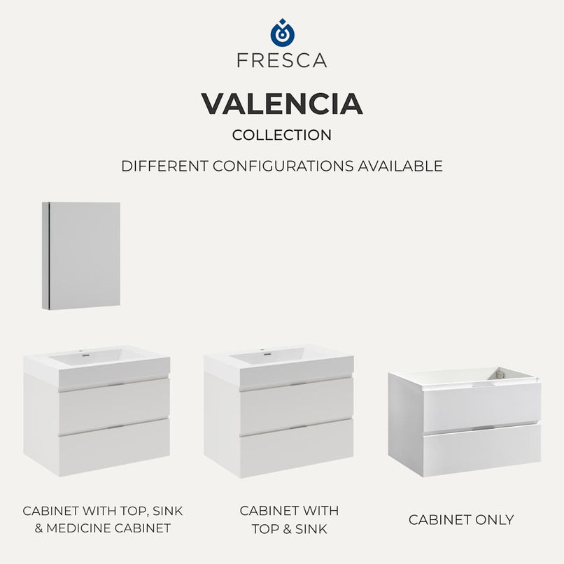 Valencia 60" Single Wall Mounted Vanity Cabinet - Less Vanity Top - image 5