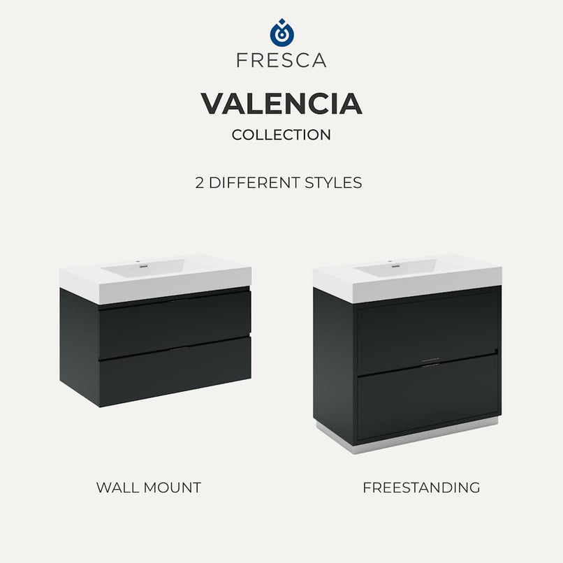 Valencia 60" Single Wall Mounted Vanity Cabinet - Less Vanity Top - image 7