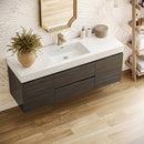 Valencia 60" Wall Mounted Single Basin Vanity Set with Cabinet and Acrylic Vanity Top - image 13