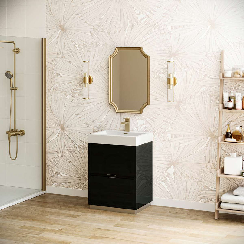 Valencia 24" Free Standing Single Basin Vanity Set with Cabinet and Acrylic Vanity Top - image 5