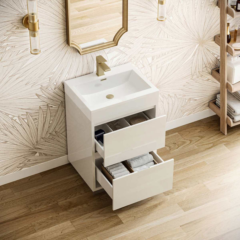 Valencia 24" Free Standing Single Basin Vanity Set with Cabinet and Acrylic Vanity Top - image 12