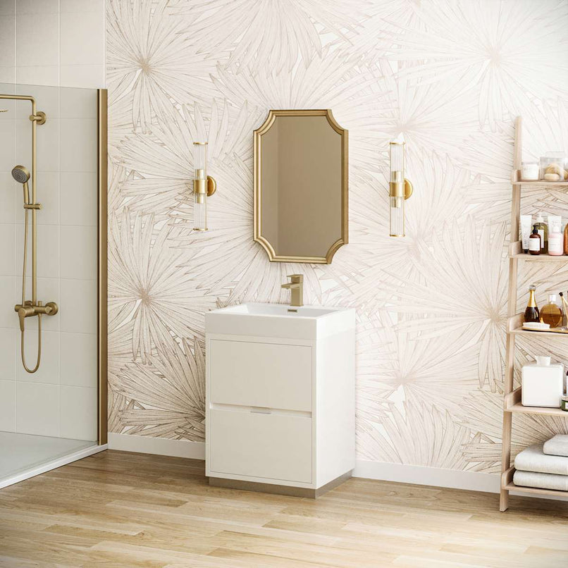 Valencia 24" Free Standing Single Basin Vanity Set with Cabinet and Acrylic Vanity Top - image 14