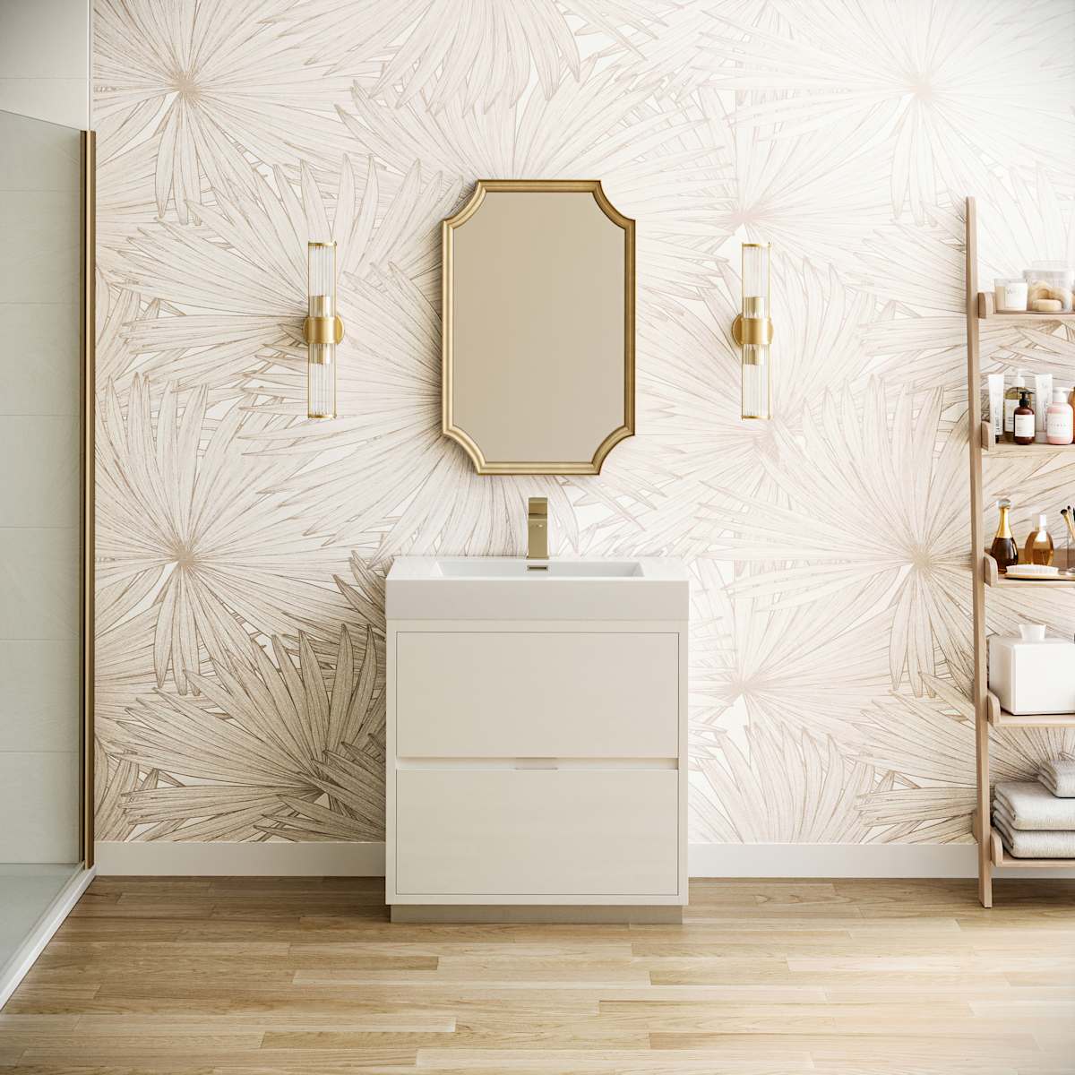 Valencia 30" Free Standing Single Basin Vanity Set with Cabinet and Acrylic Vanity Top - image 1