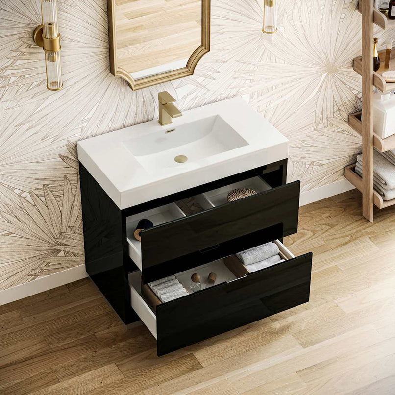Valencia 36" Free Standing Single Basin Vanity Set with Cabinet and Acrylic Vanity Top - image 3