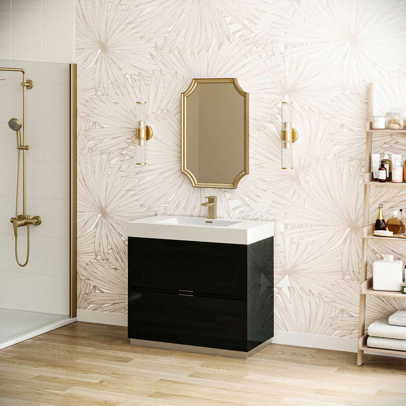 Valencia 36" Free Standing Single Basin Vanity Set with Cabinet and Acrylic Vanity Top - image 4