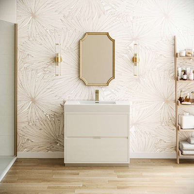 Valencia 36" Free Standing Single Basin Vanity Set with Cabinet and Acrylic Vanity Top - image 1