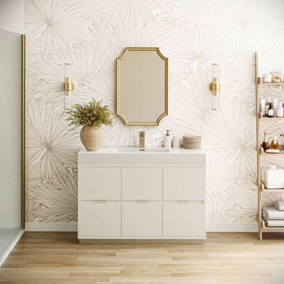 Valencia 48" Free Standing Single Basin Vanity Set with Cabinet and Acrylic Vanity Top - image 1