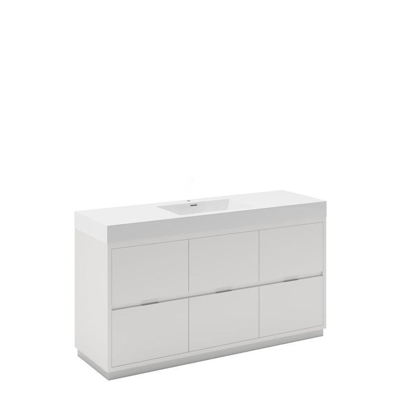 Valencia 60" Free Standing Single Basin Vanity Set with Cabinet and Acrylic Vanity Top - image 15
