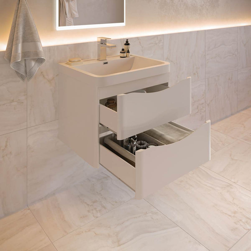 Tuscany 24" Wall Mounted Single Basin Vanity Set with Cabinet and Acrylic Vanity Top - image 3