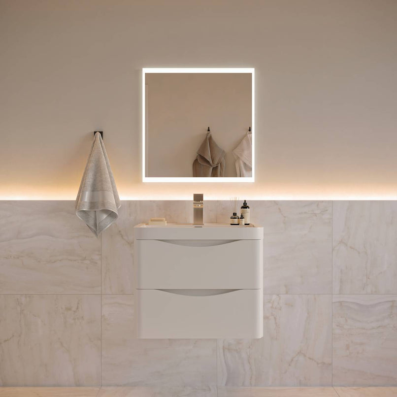 Tuscany 24" Wall Mounted Single Basin Vanity Set with Cabinet and Acrylic Vanity Top - image 1