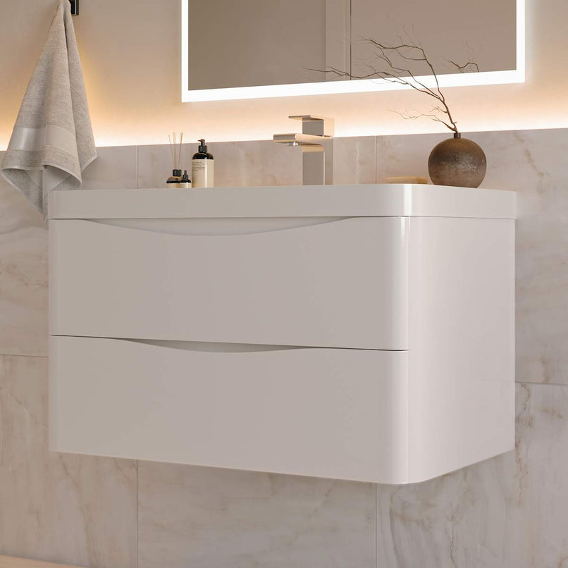 Tuscany 32" Wall Mounted Single Basin Vanity Set with Cabinet and Acrylic Vanity Top - image 15
