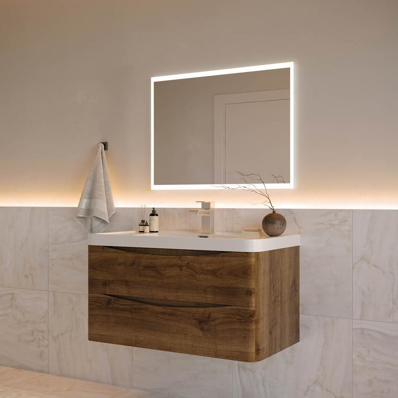 Tuscany 36" Wall Mounted Single Basin Vanity Set with Cabinet and Acrylic Vanity Top - image 4