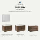 Tuscany 40" Single Wall Mounted Vanity Cabinet - Less Vanity Top - image 6