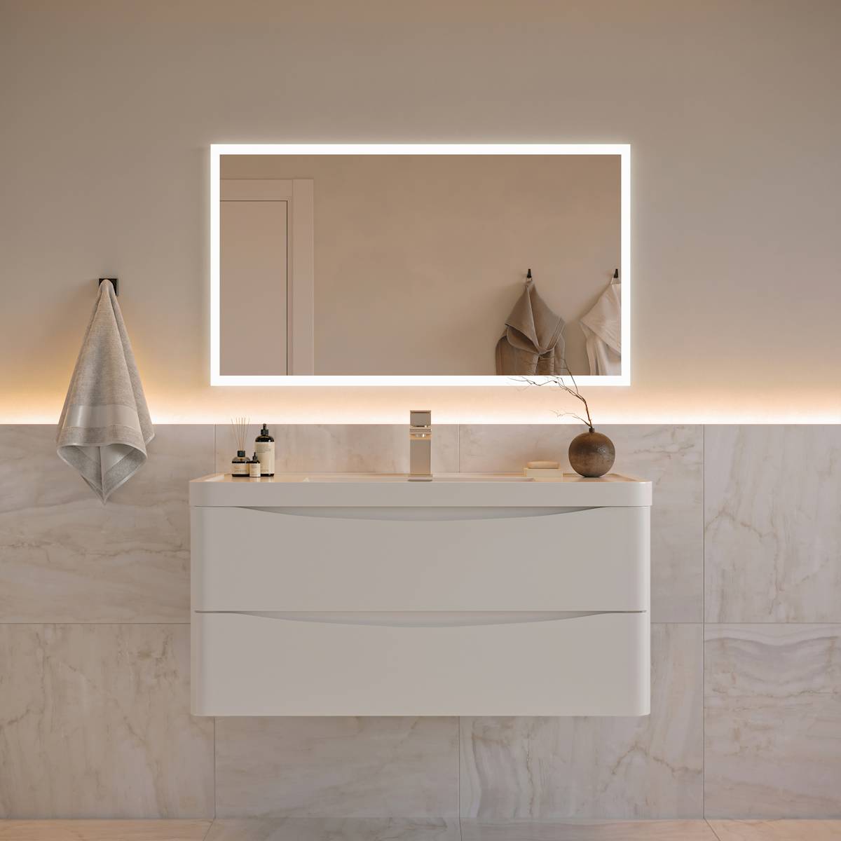 Tuscany 40" Single Wall Mounted Vanity Cabinet - Less Vanity Top