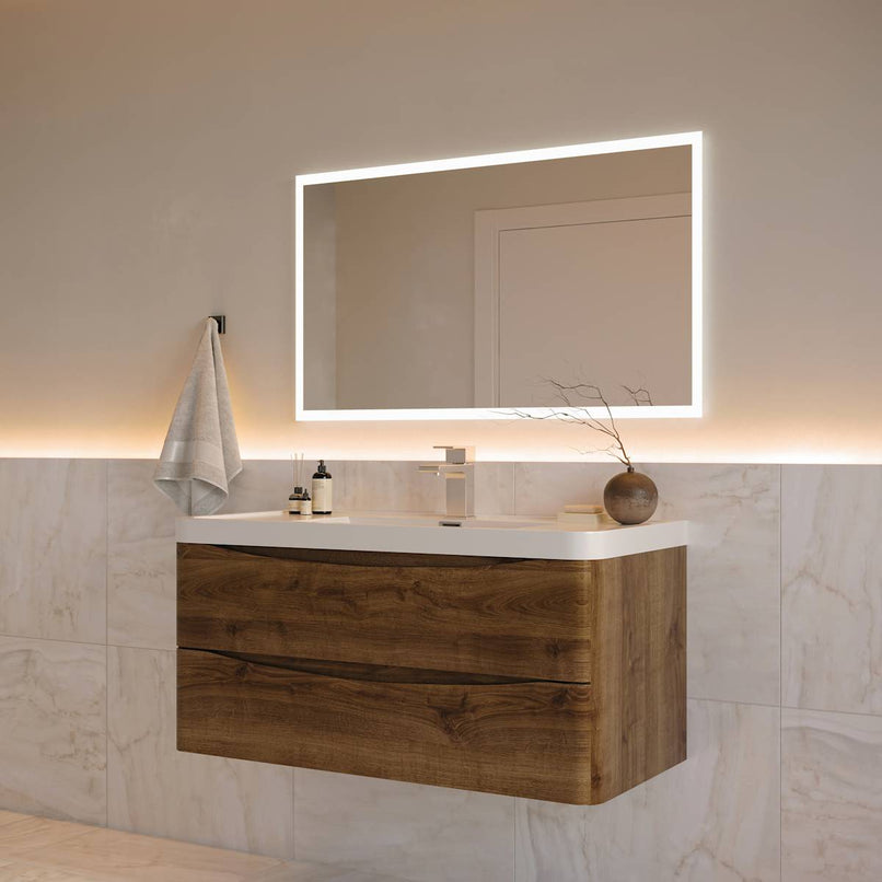 Tuscany 40" Wall Mounted Single Basin Vanity Set with Cabinet and Acrylic Vanity Top - image 4